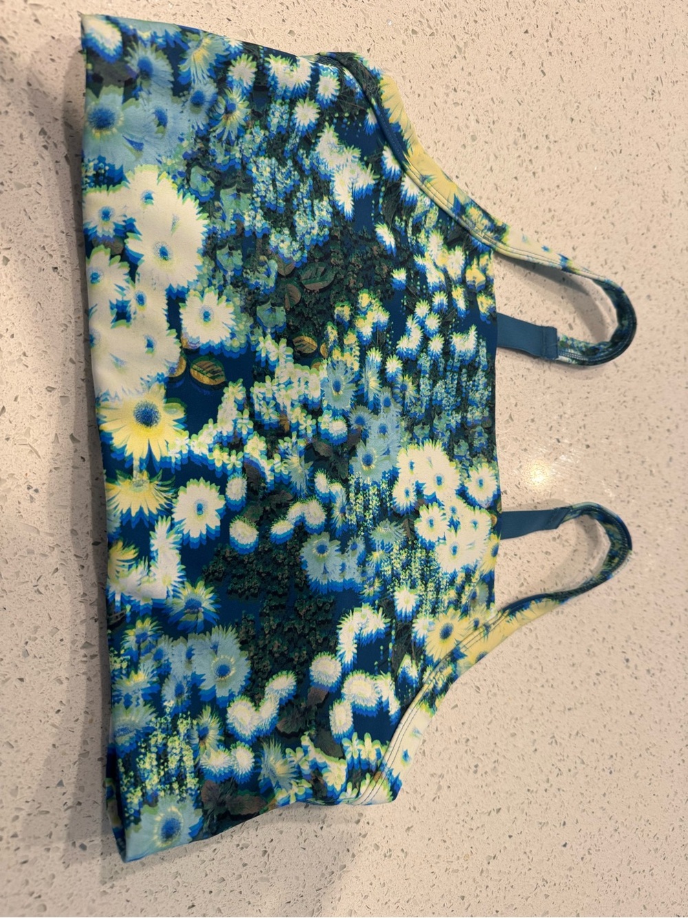 OFFLINE 3D-Floral Blue & White Sports Bra-NWT